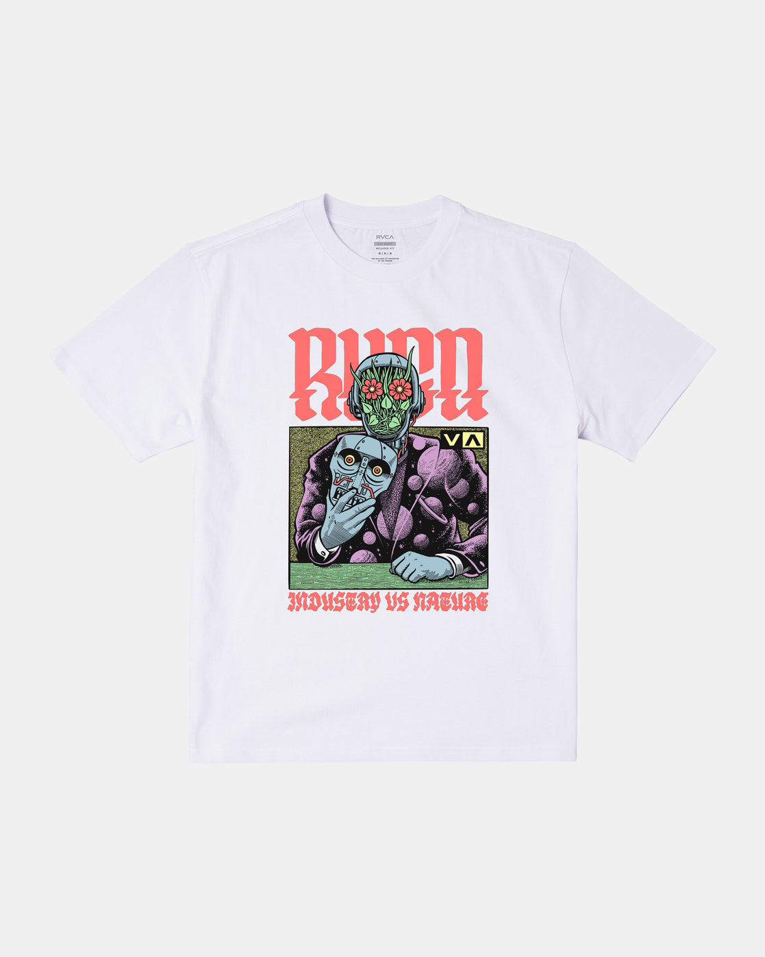 RVCA MANDEROID SS TEE WHT S