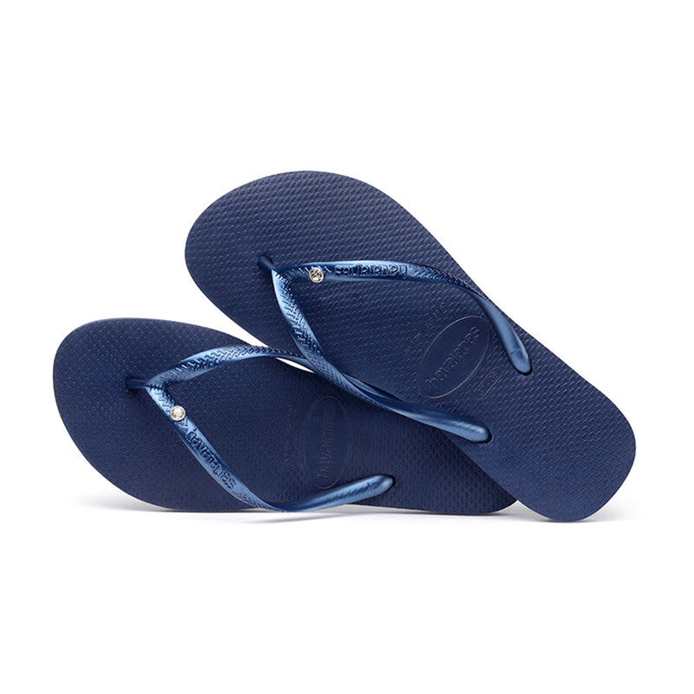Havaianas Slim Crystal SW 2 Womens Sandal 0555-Navy Blue 9