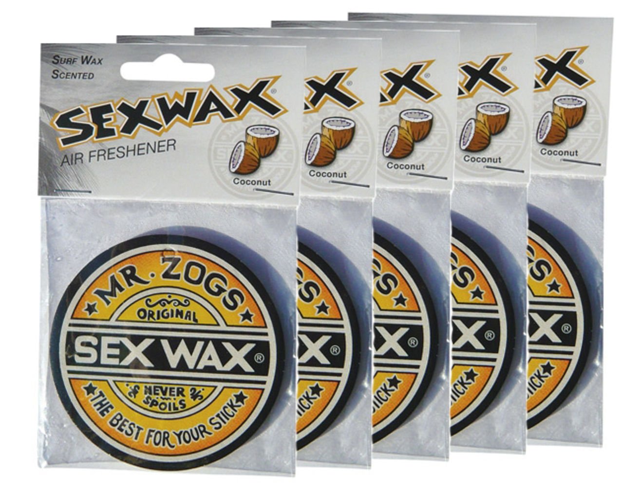 Sex Wax Air Freshener Coconut 5-Pack