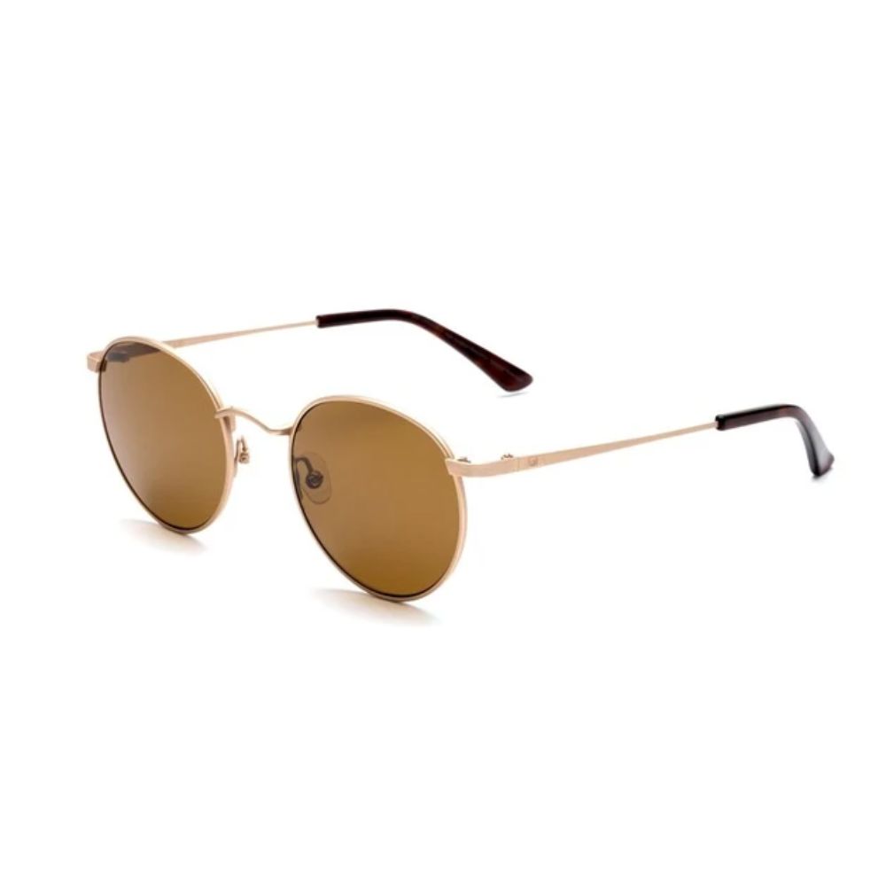 Otis Flint Sunglasses BrushedGold Brown Round