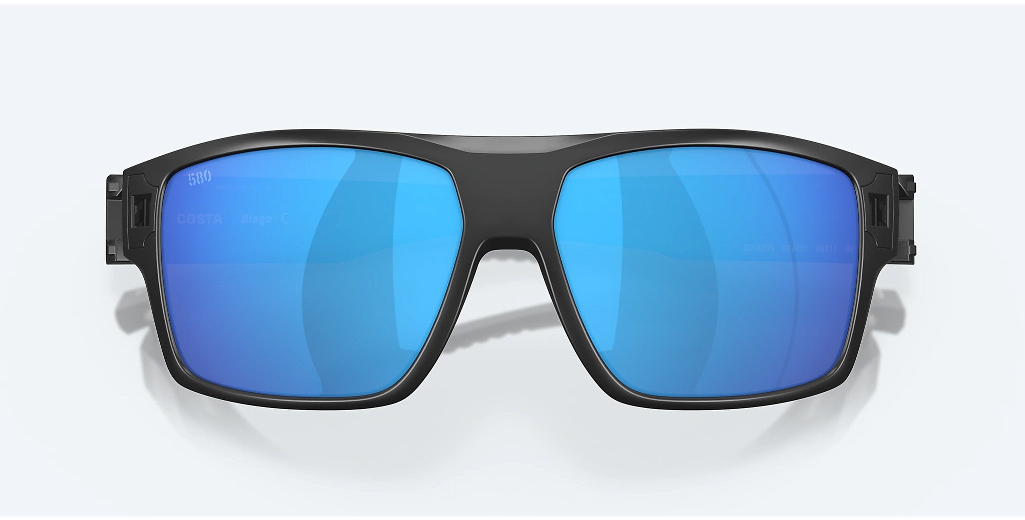 Costa Del Mar Diego Polarized Sunglasses MatteBlack BlueMirror 580G