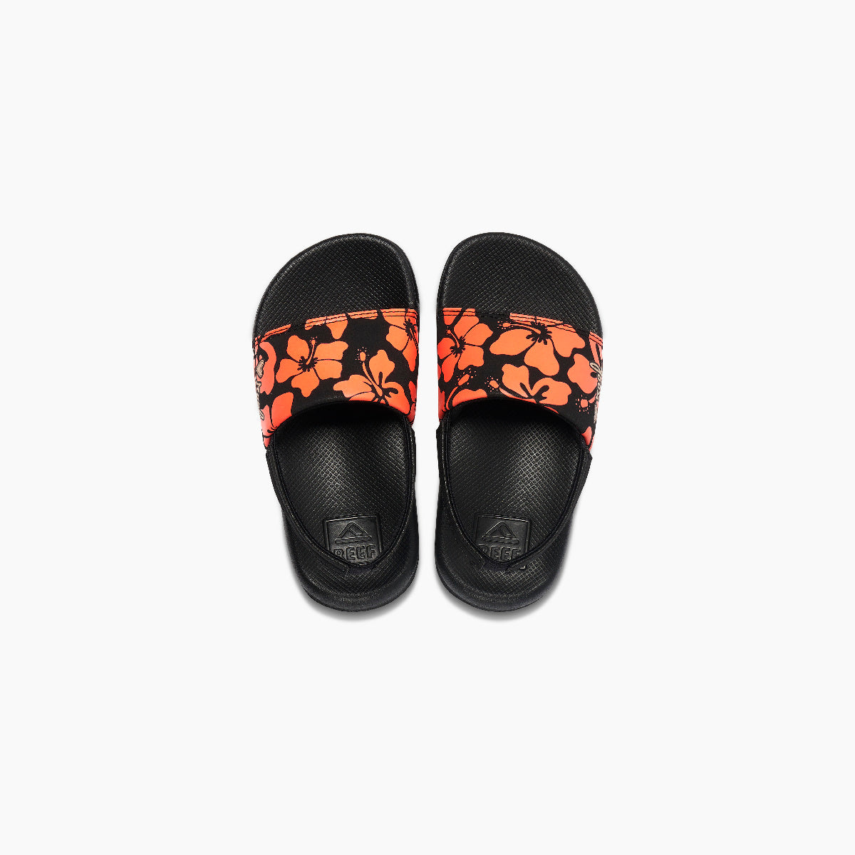 Reef Little One Slide Girls Sandal Hibiscus Coral 10 C