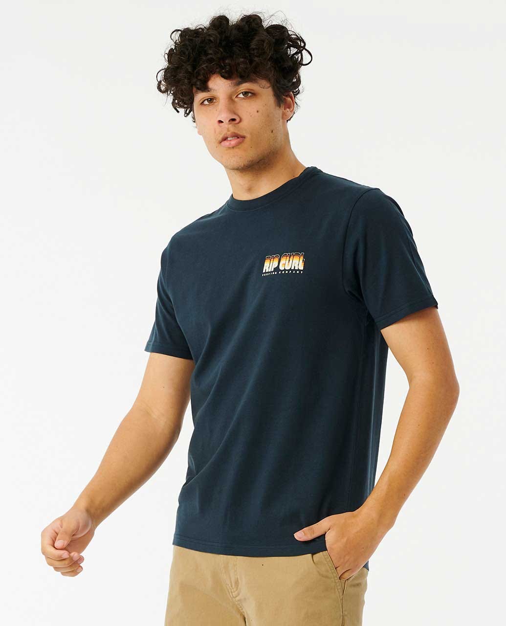 Rip Curl Surf Revival Boxin SS Tee 0291-DarkNavy L