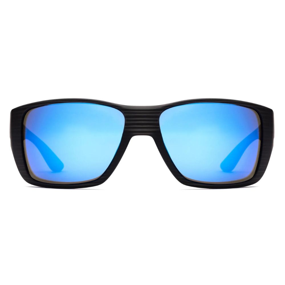 Otis Coastin Sunglasses BlackWoodlandMatte MirrorBlue