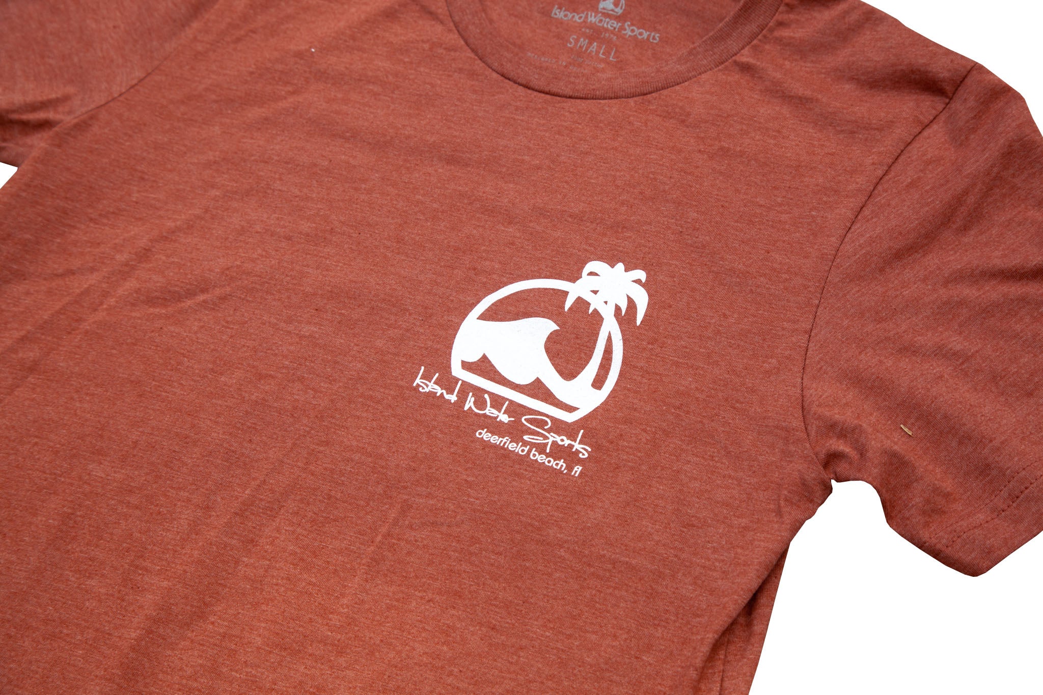 Island Water Sports Script Logo DFB S/S Tee HeatherClay/White XXXL