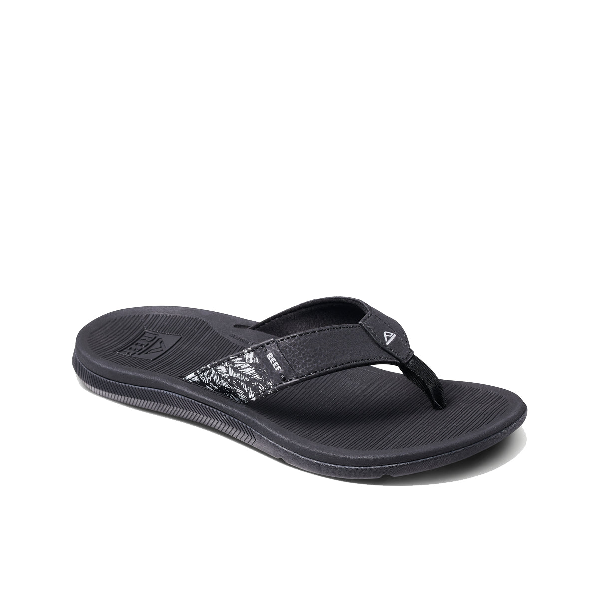 Reef Santa Ana Womens Sandal Black-White 5