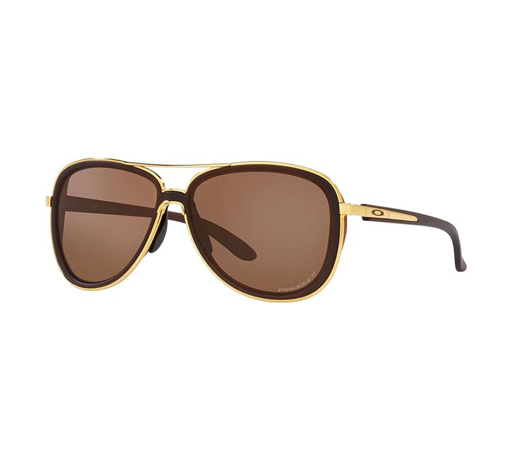 Oakley Split Time Polarized Sunglasses MatteRootbeer PrizmTungsten Aviator
