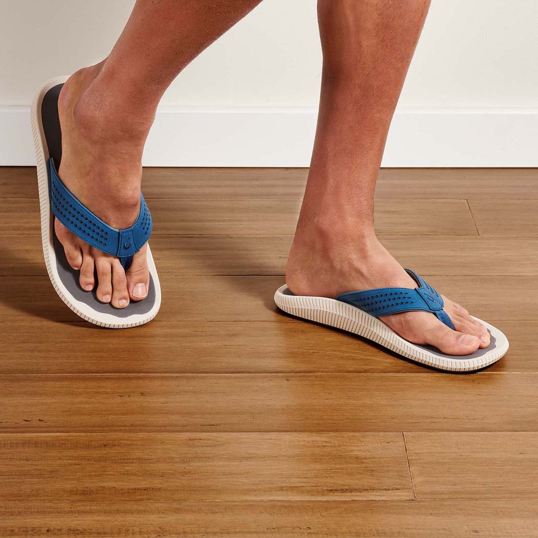 Olukai Ulele Mens Sandal 7S26-Slate Blue-Charcoal 9