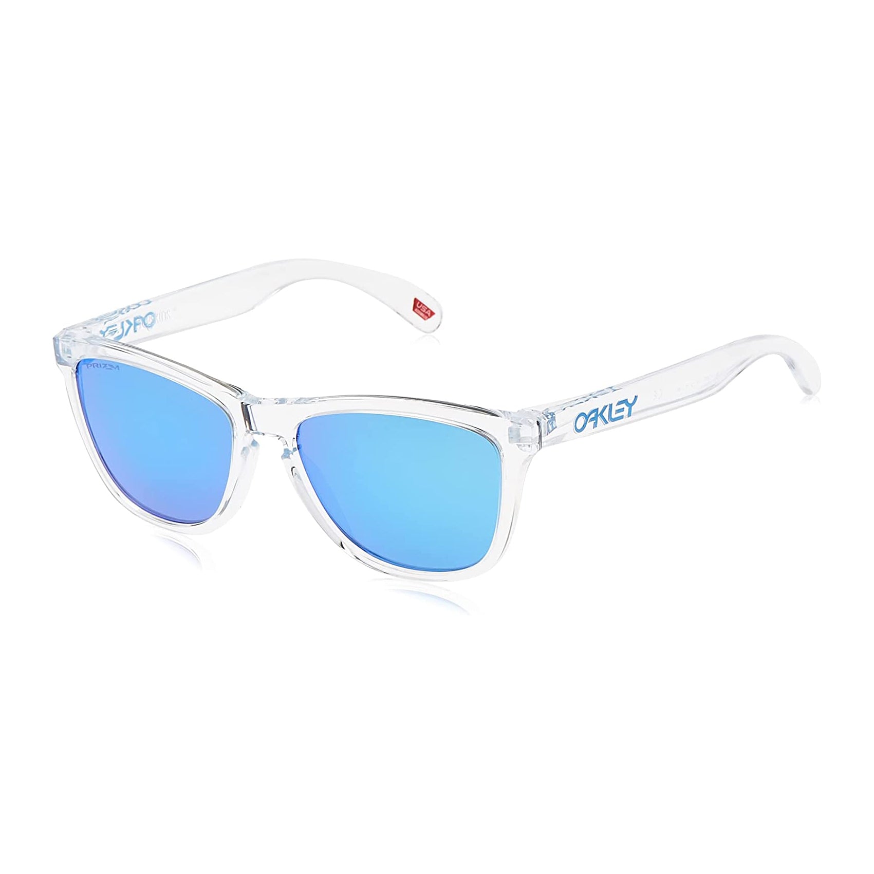 Oakley Frogskins Sunglasses CrystalClear PrizmSapphire Square