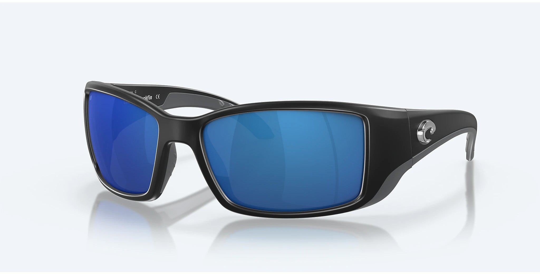 Costa Del Mar Blackfin Polarized Sunglasses MatteBlack BlueMirror580p Sport