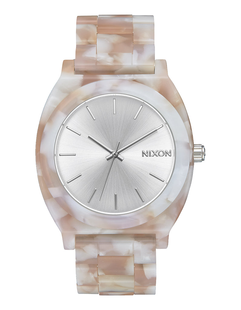 Nixon The Time Teller Acetate Watch Pink-Silver