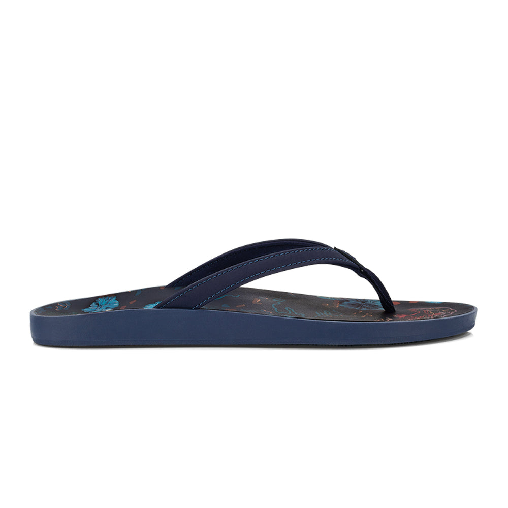 Olukai Puawe Womens Sandal MZRF-Midnight Navy-Barrier Reef 6