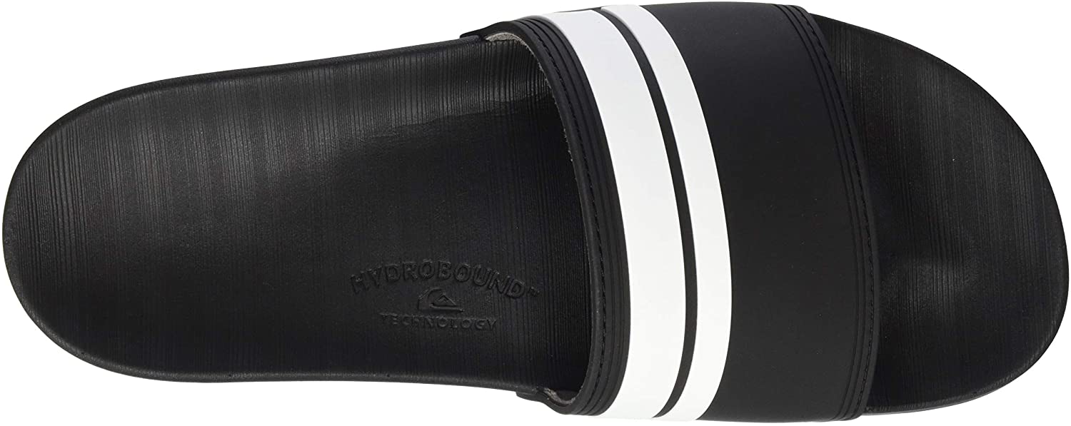Quiksilver Rivi Slide Mens Sandal XKKW-Black-Black-White 6