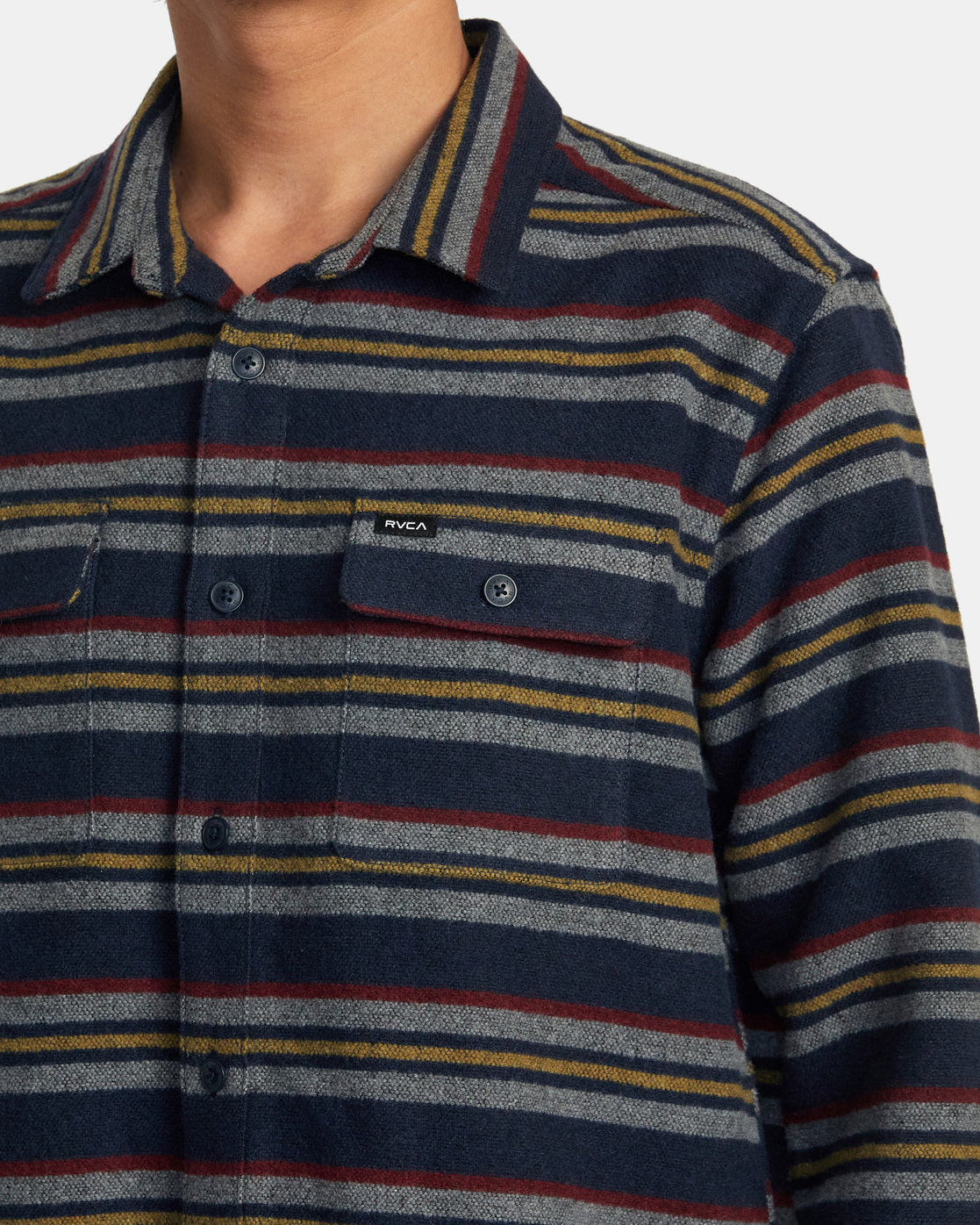 RVCA Blanket LS Woven NVY XXL
