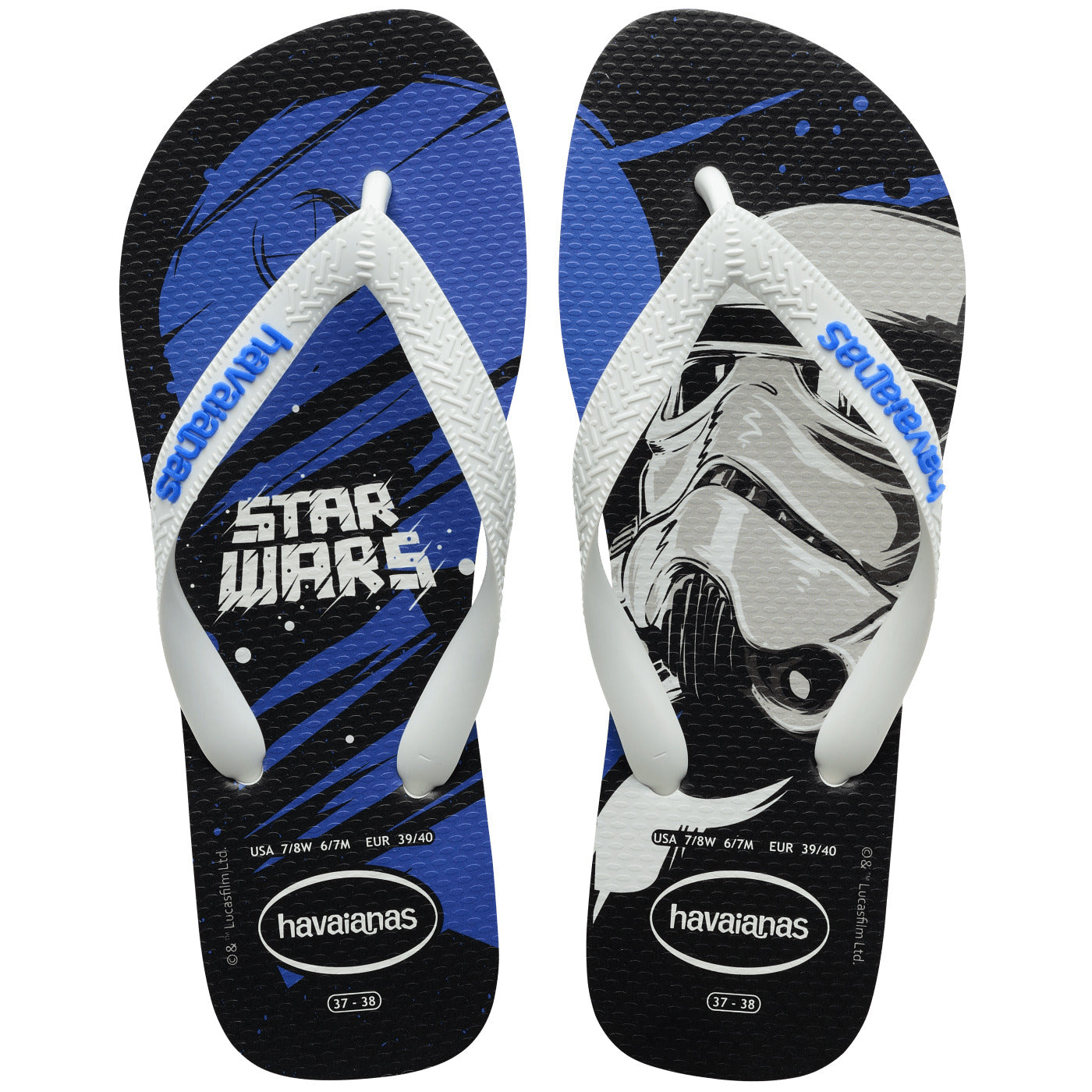 Havaianas Star Wars Boys Sandal 2099-White-Star Blue-White 9 C