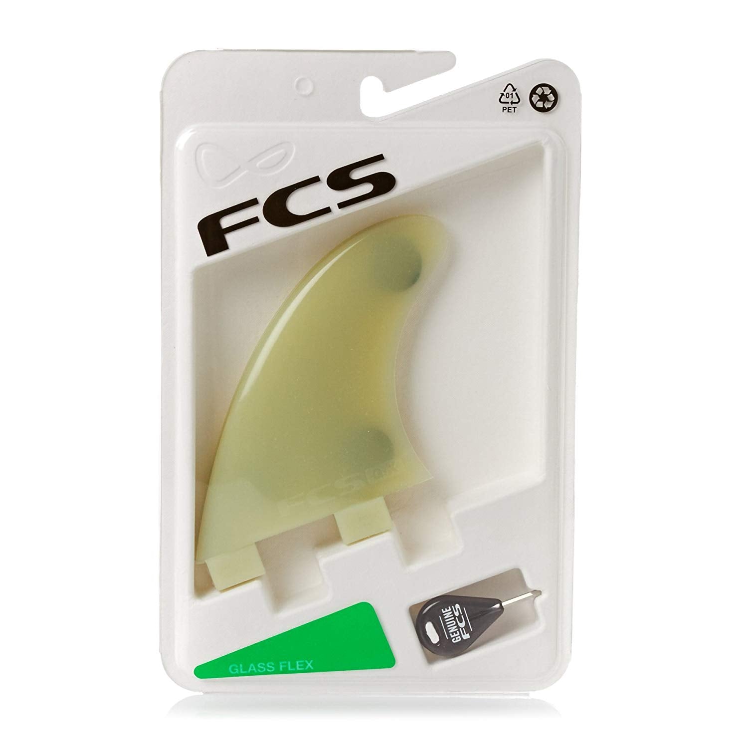 FCS GL Natural Glass Flex Longboard Side Byte Set