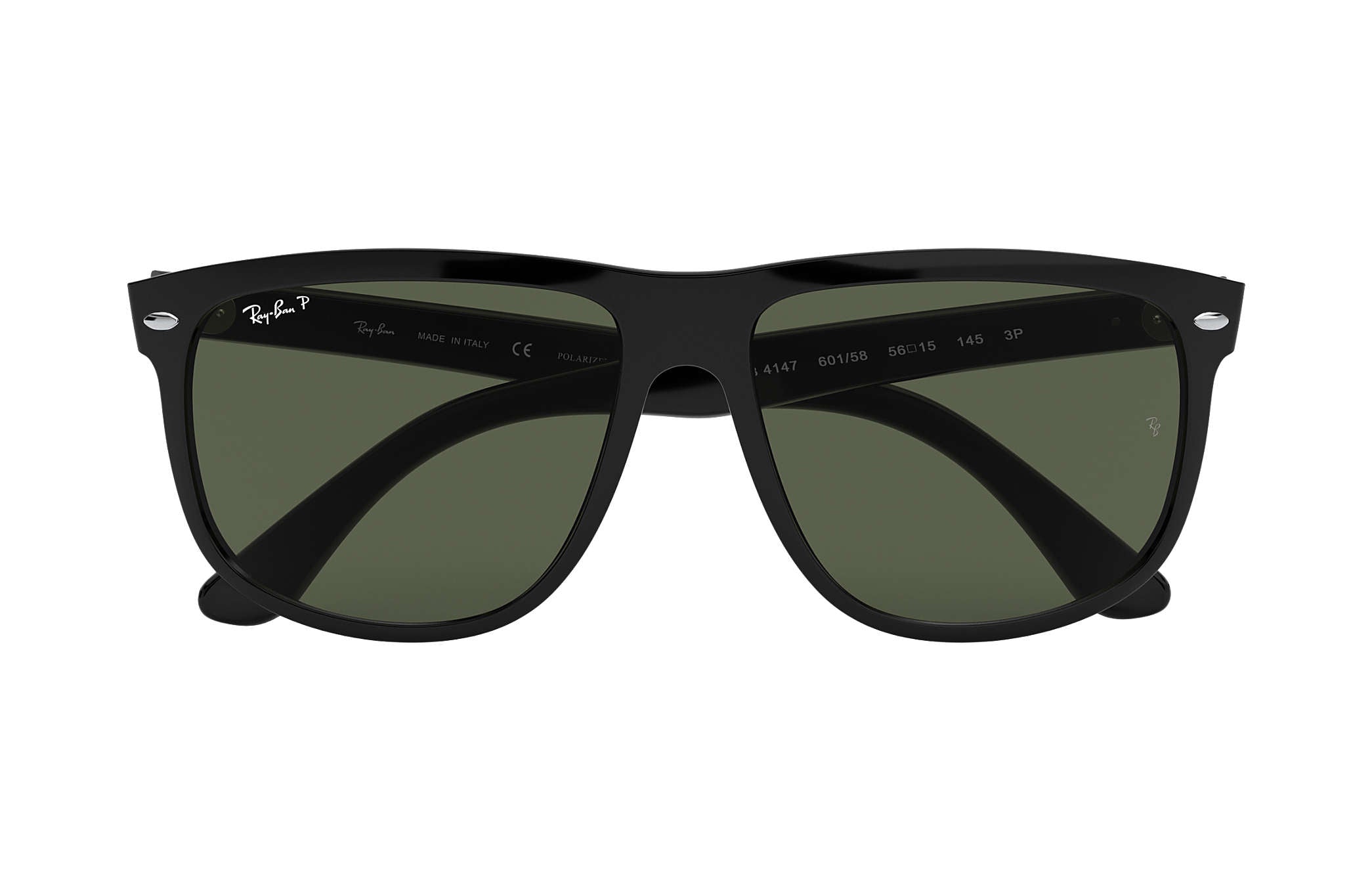 Ray Ban Boyfriend Polarized Sunglasses Black Green Oversized