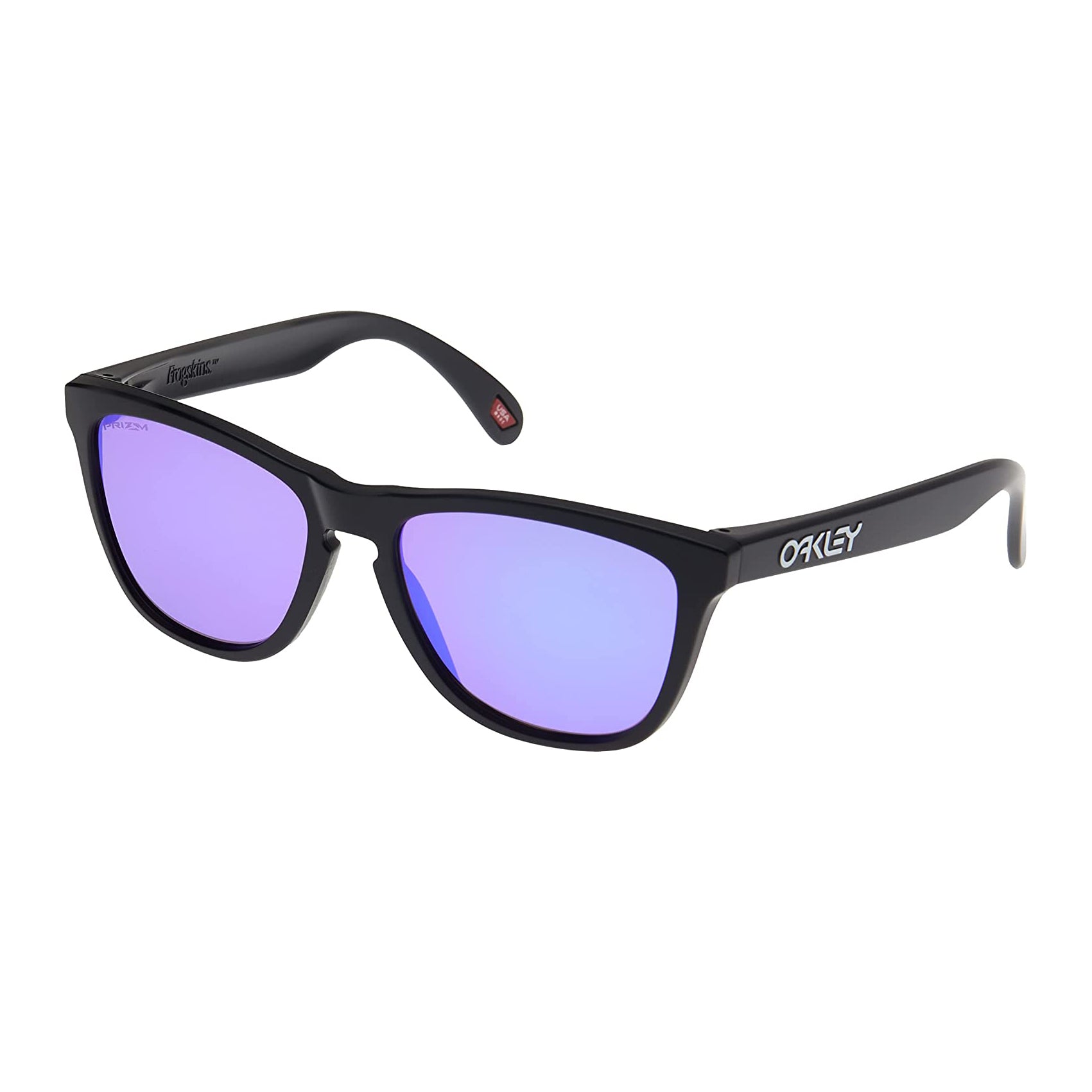 Oakley Frogskins Sunglasses Matte Black PrizmViolet Square