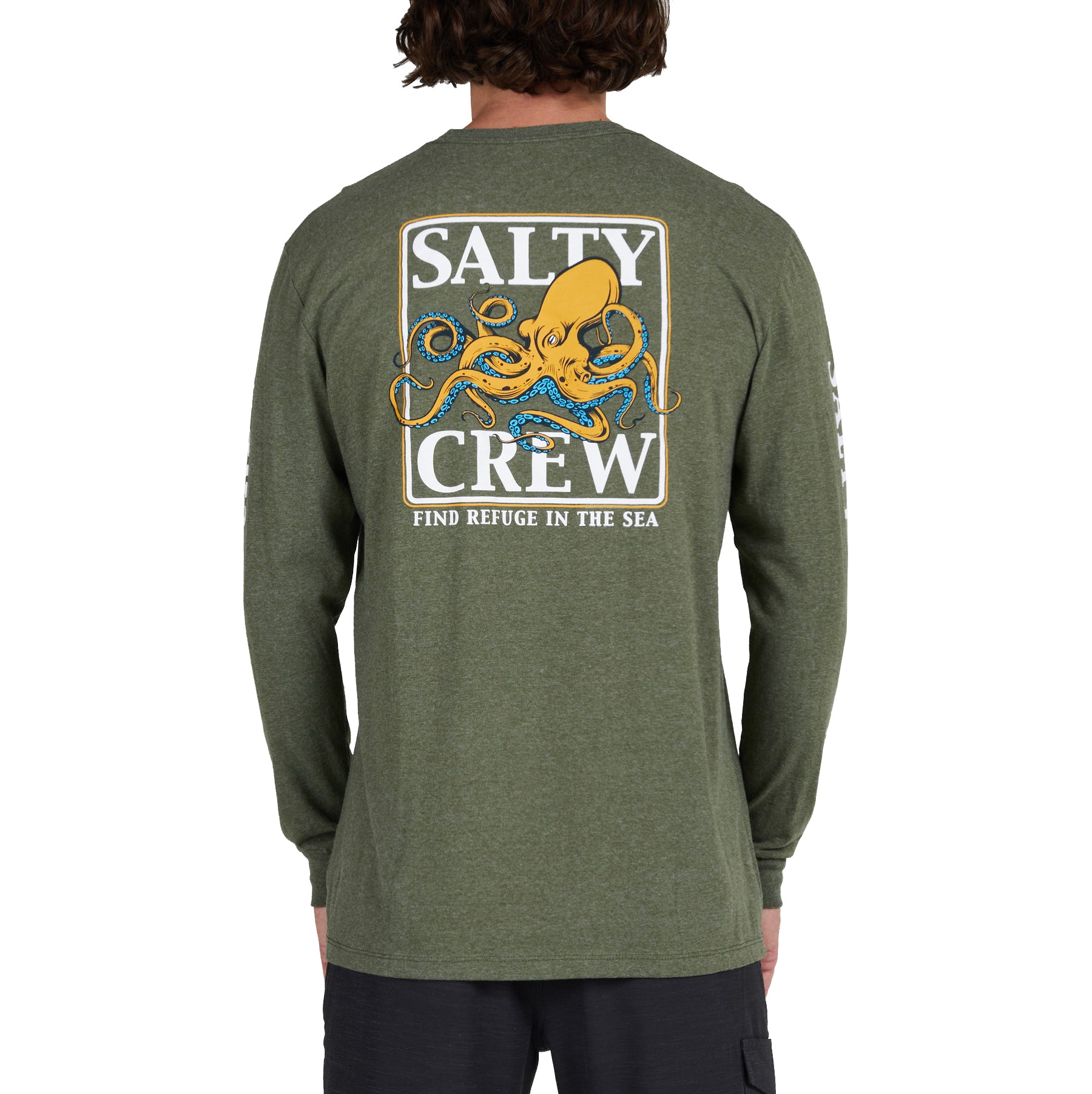 Salty Crew Ink Slinger Classic L/STee Forest Heather S