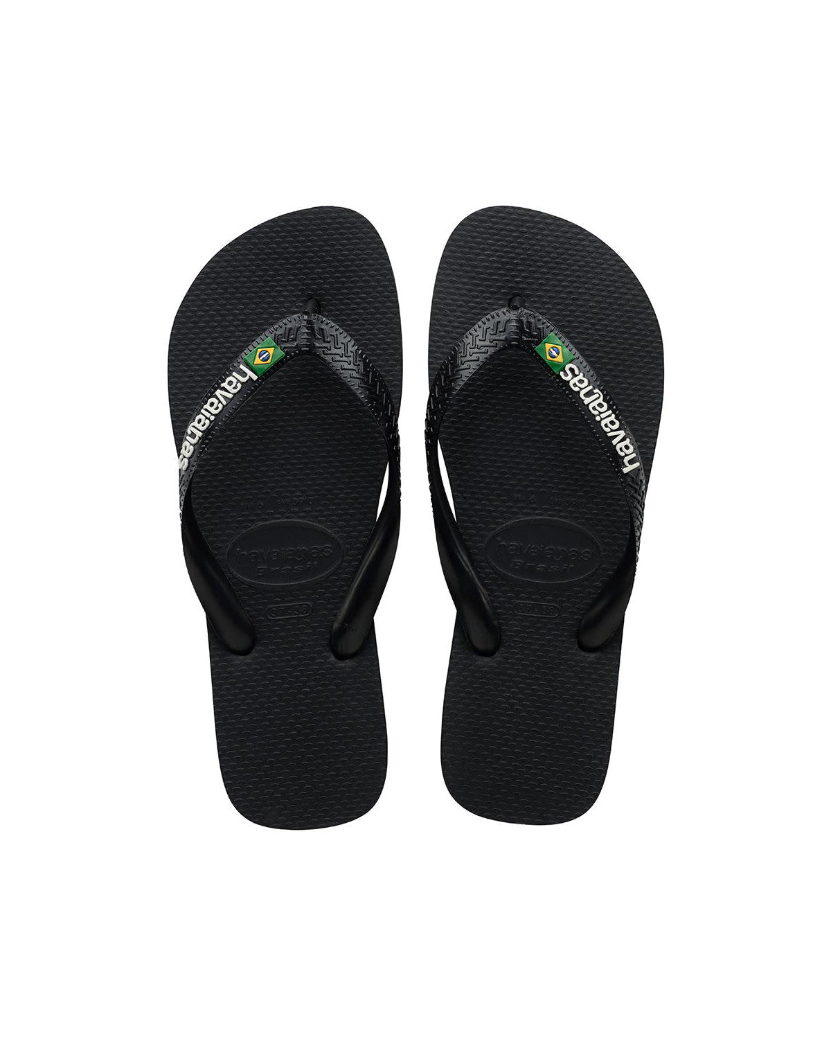 Havaianas Brazil Logo Mens Sandal 1069-Black-Black23 11