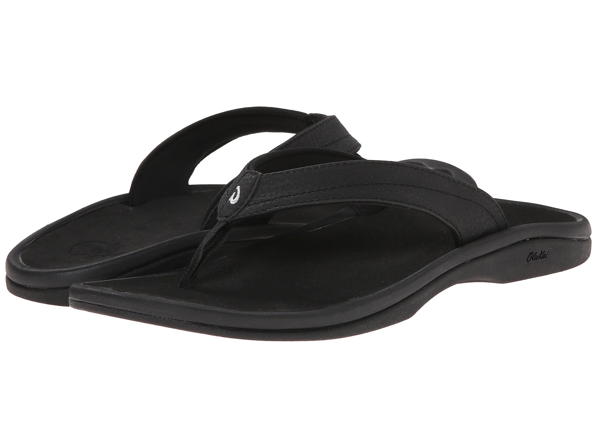 Olukai Ohana Womens Sandal 4040-Black-Black 5