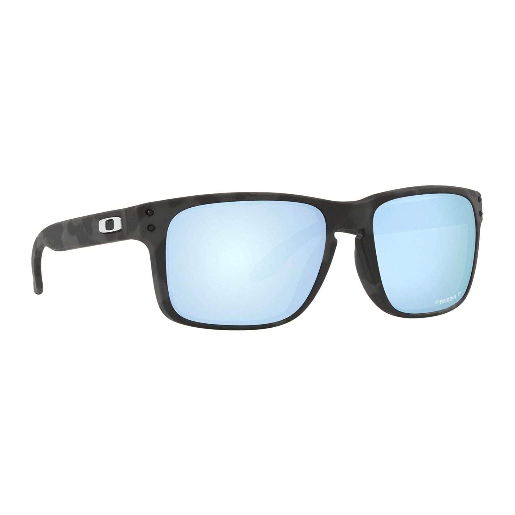 Oakley Holbrook Polarized Sunglasses MatteBlackCamo PrizmDeepWater Square