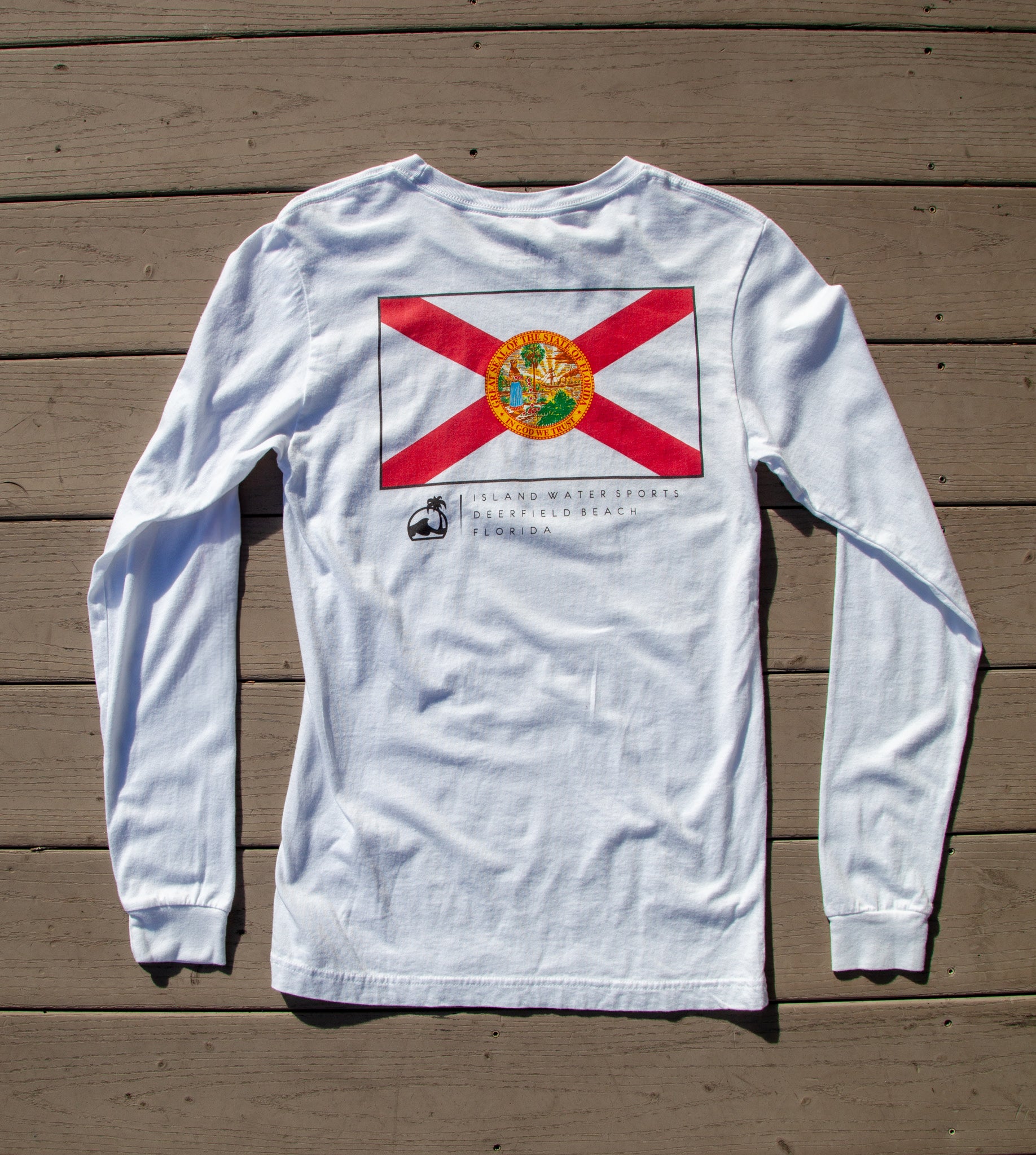 Island Water Sports Florida Pride L/S Tee White M