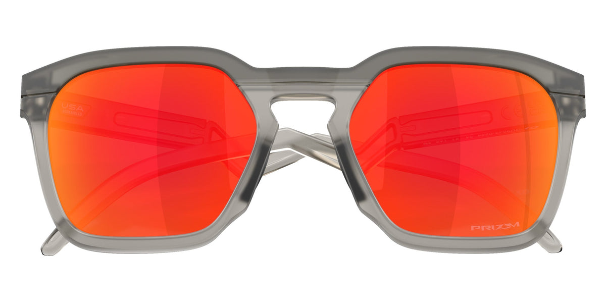 Oakley HSTN Square Sunglasses MatteGreySmoke PrizmRuby