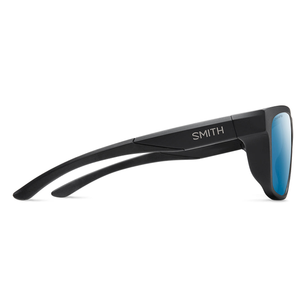 Smith Barra Polarized Sunglasses MatteBlack BlueMirrorSP Square
