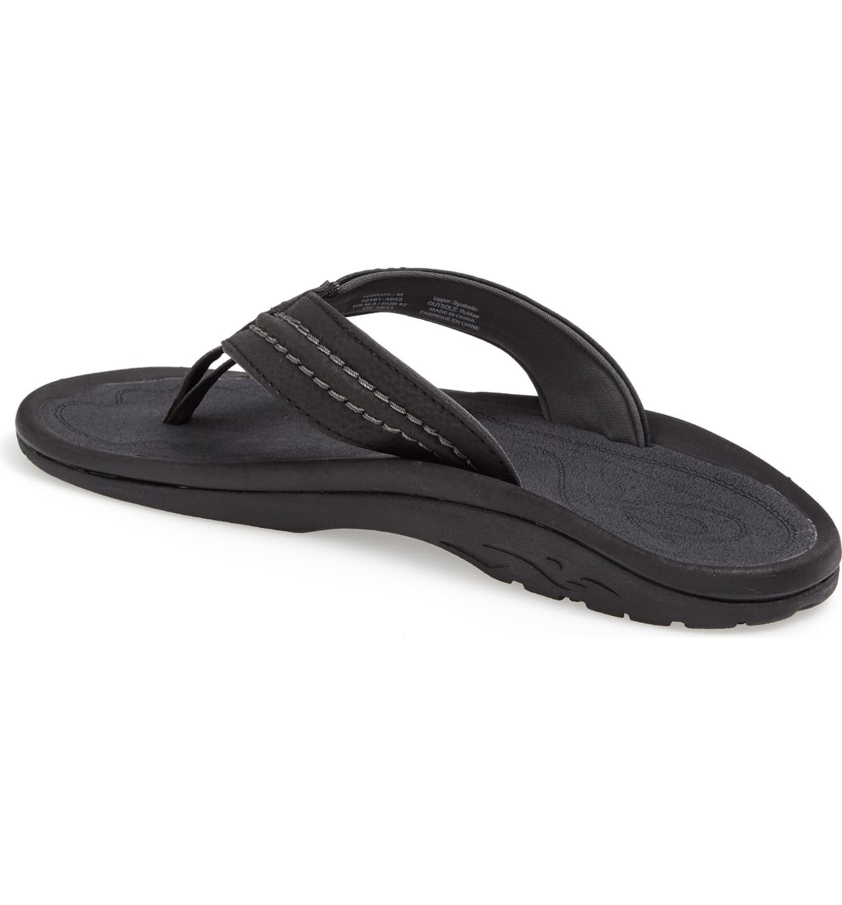 Olukai Hokua Mens Sandal 4042-Black-Dark Shadow 14