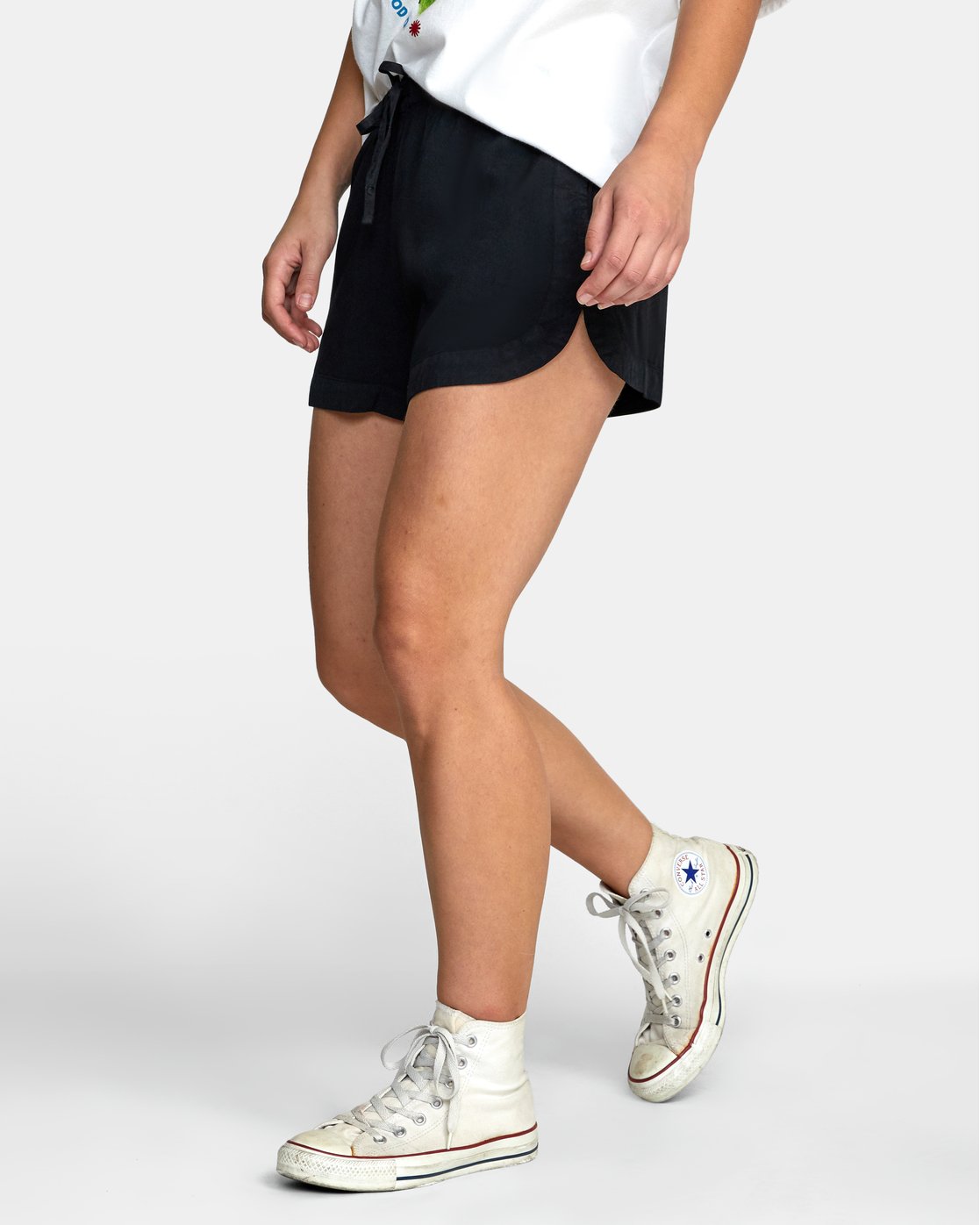 RVCA New Yume Elastic Waist Short BLK-Black M