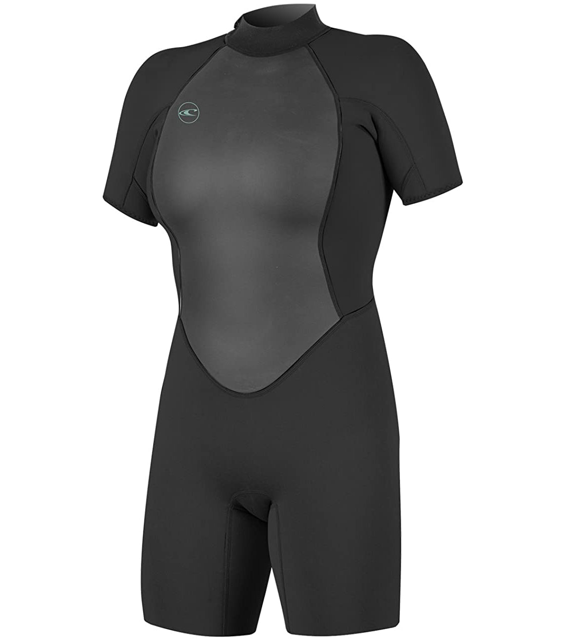 O Neill Reactor-2 2mm Back Zip SS Womens Springsuit A00-Black-Black 6