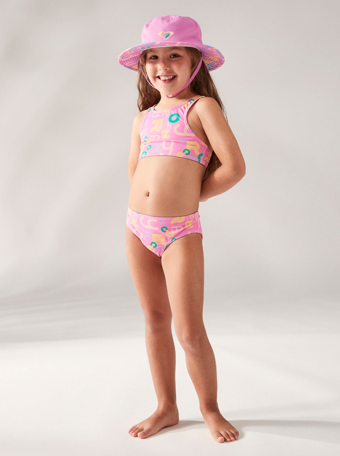 Roxy Girls Funny Bambino Crop Top Set MGJ5 2