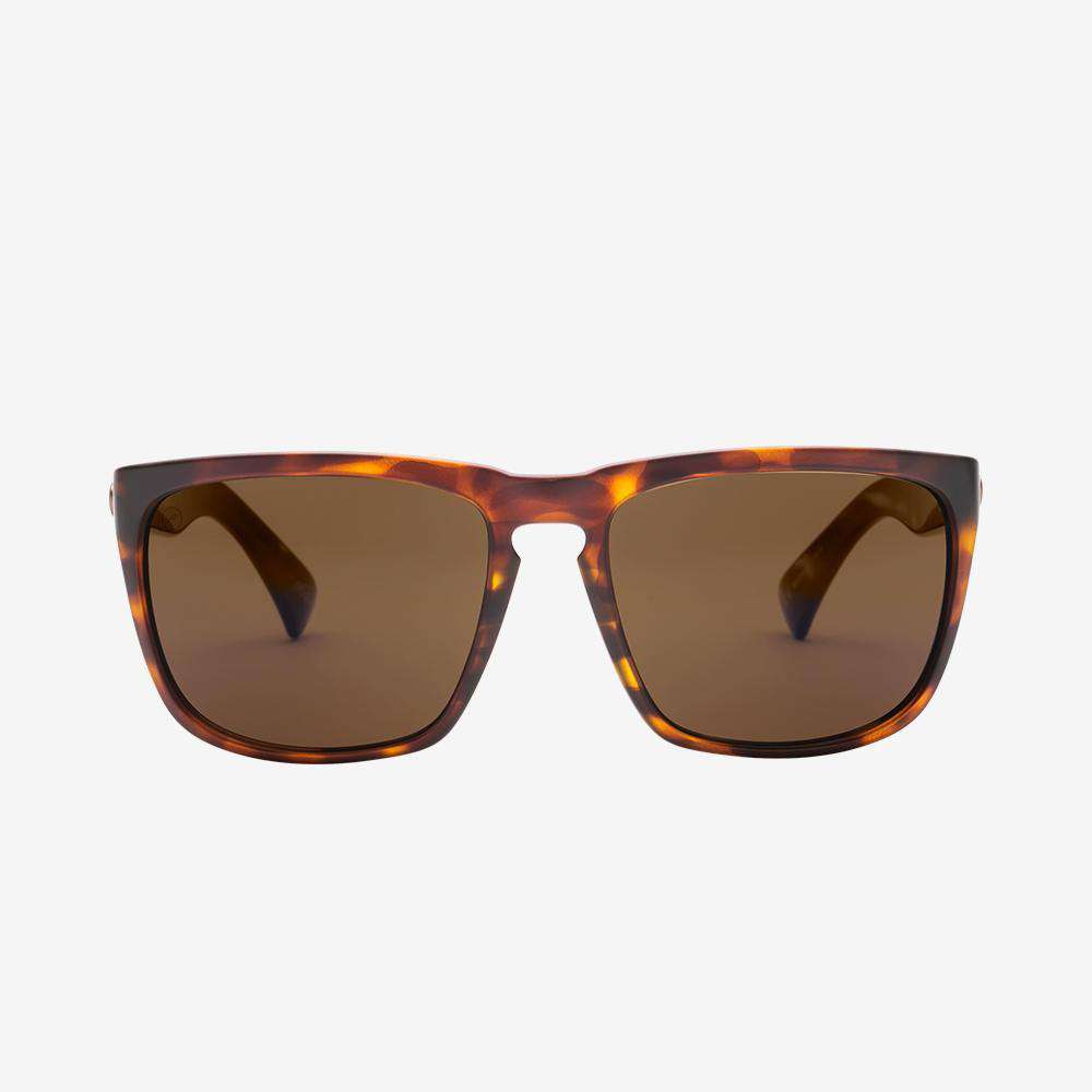 Electric Knoxville XL Polarized Sunglasses Matte Tort Ohm Bronze Square