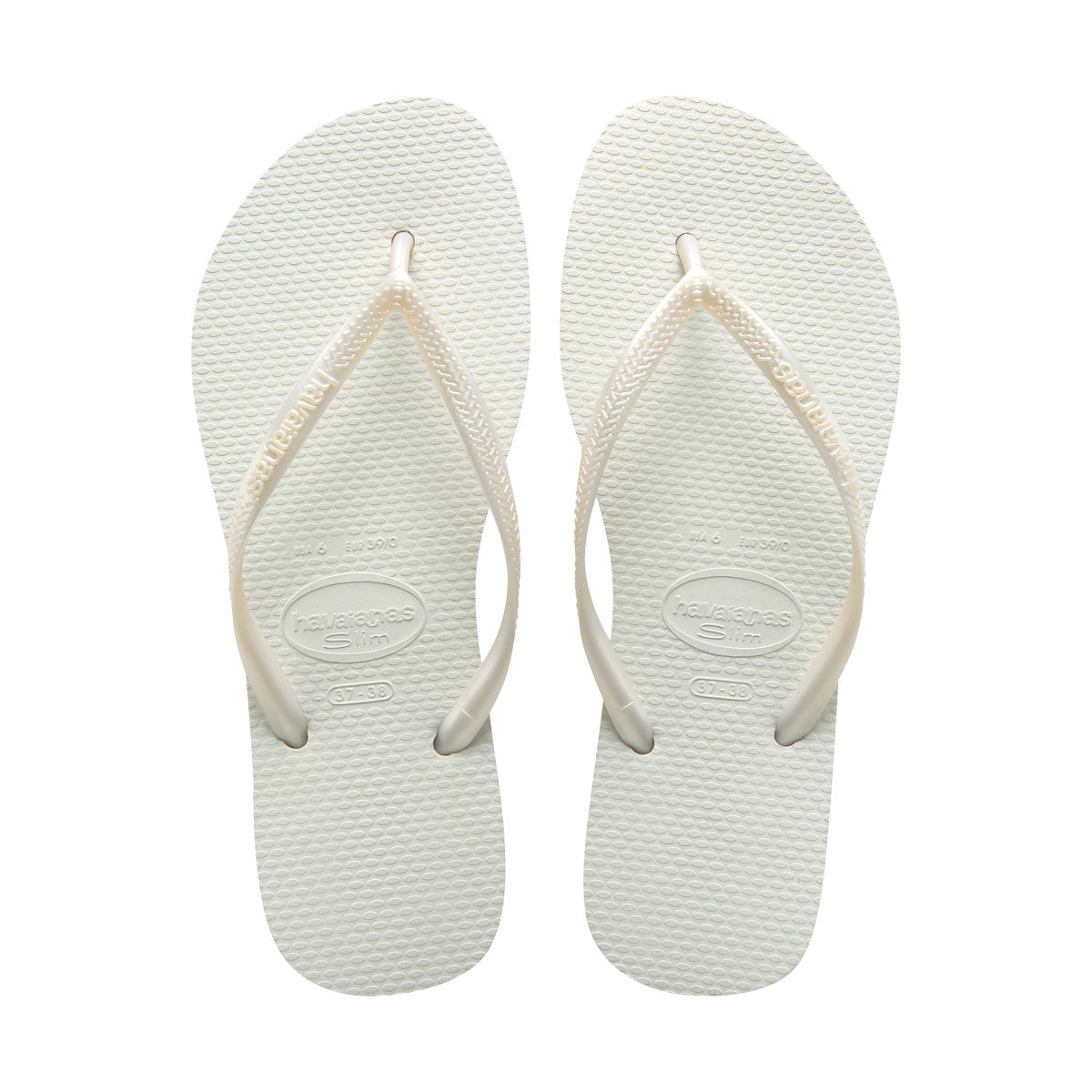 Havaianas Slim Womens Sandal 0001-White 6