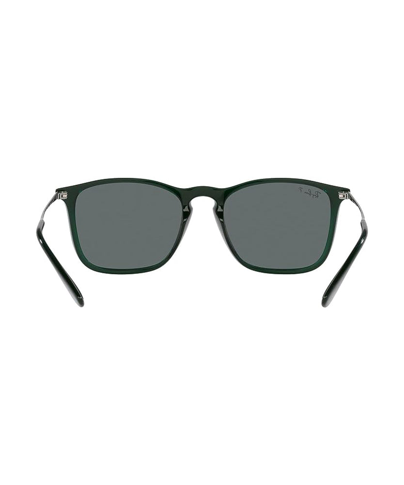 Ray-Ban Chris Polarized Sunglasses TransparentGreen DKGrey