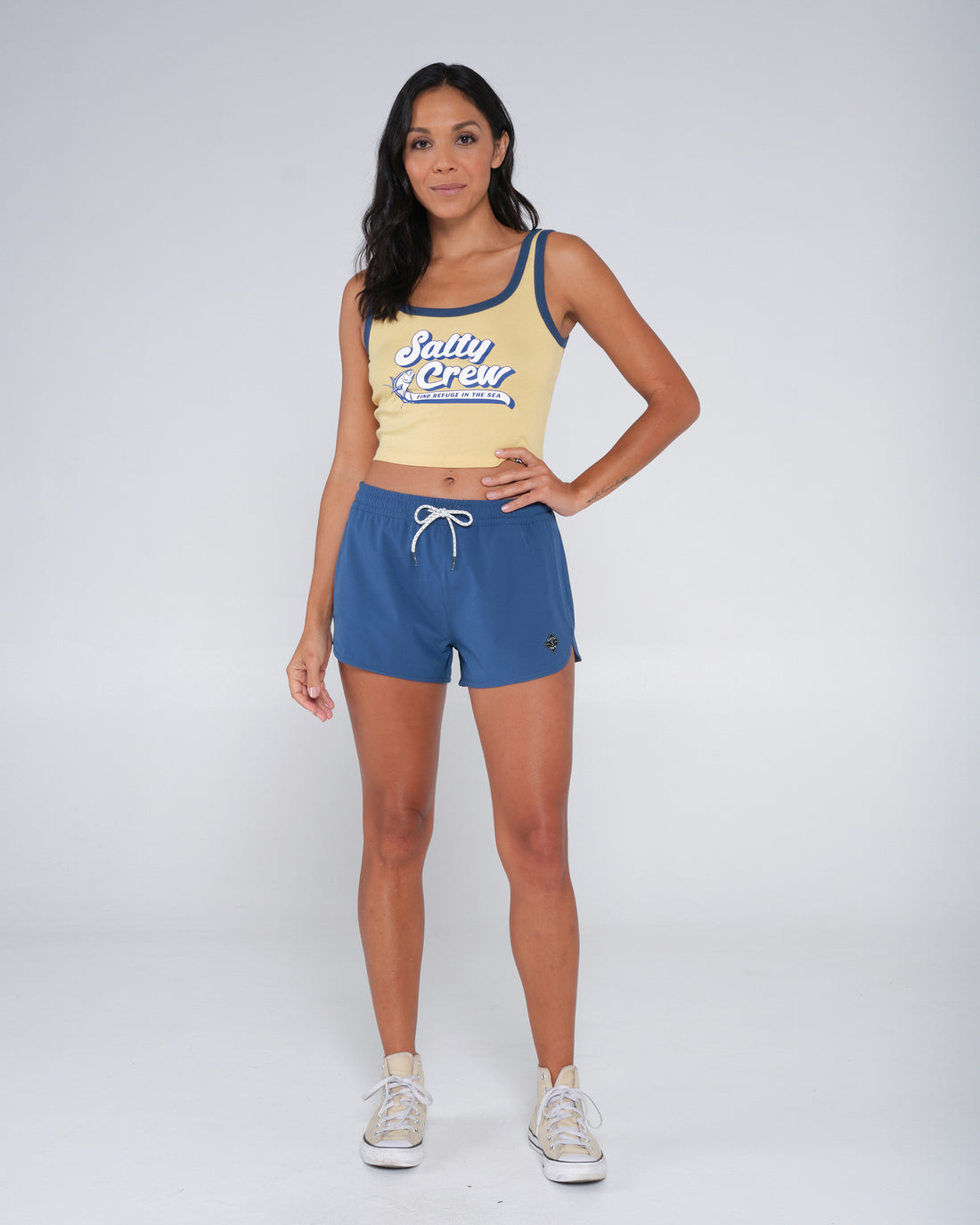 Salty Crew Womens Beacons Short BlueSteel XS