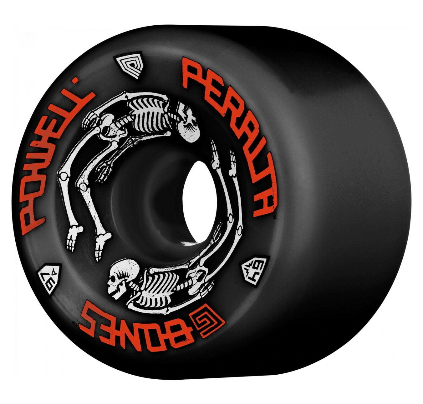 Powell Peralta G Bones Skateboard Wheels Black 64mm