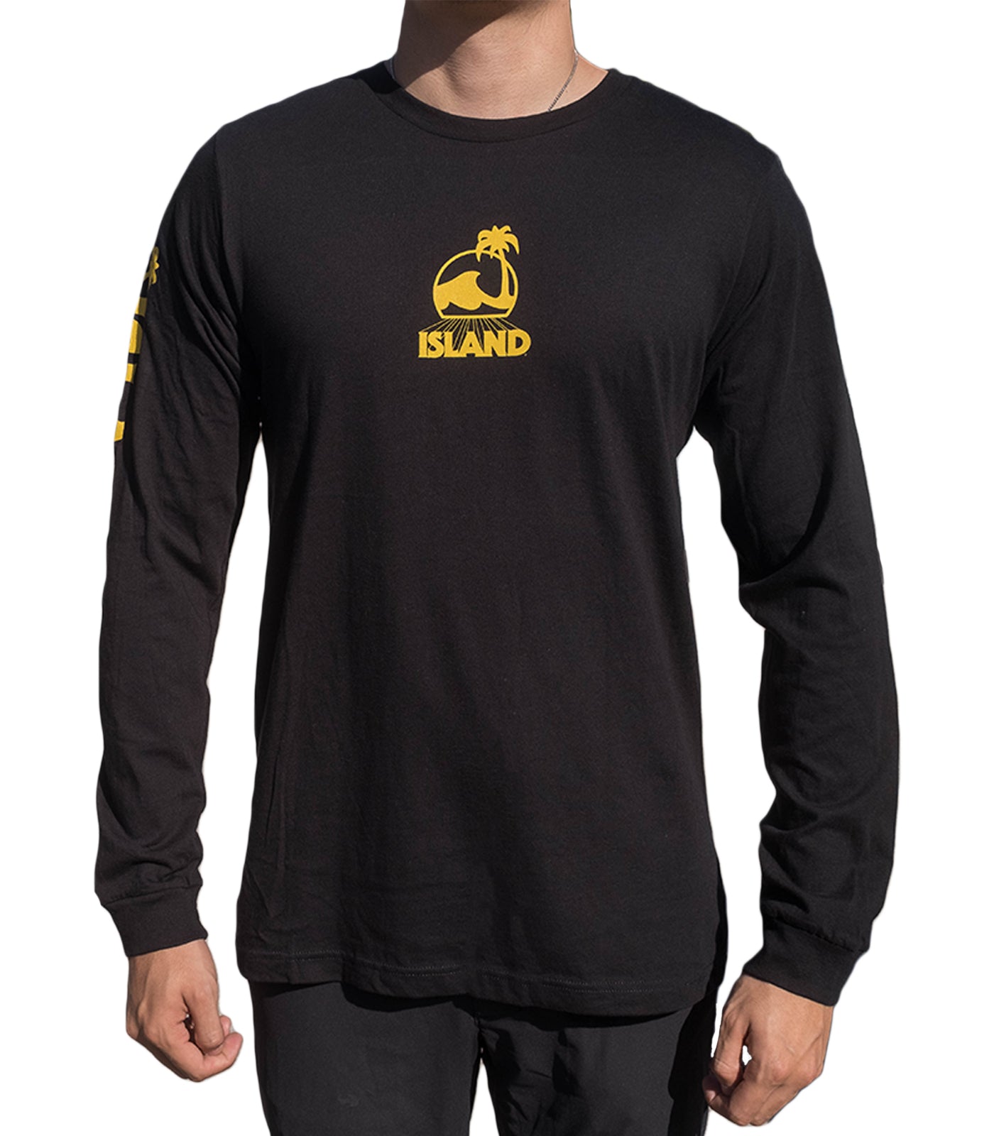 Island Water Sports Retro Board LS Tee Black/Gold S