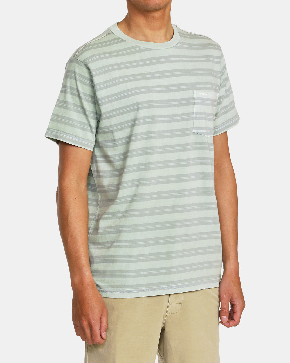 RVCA PTC Stripe SS Tee GHZ-Green Haze M