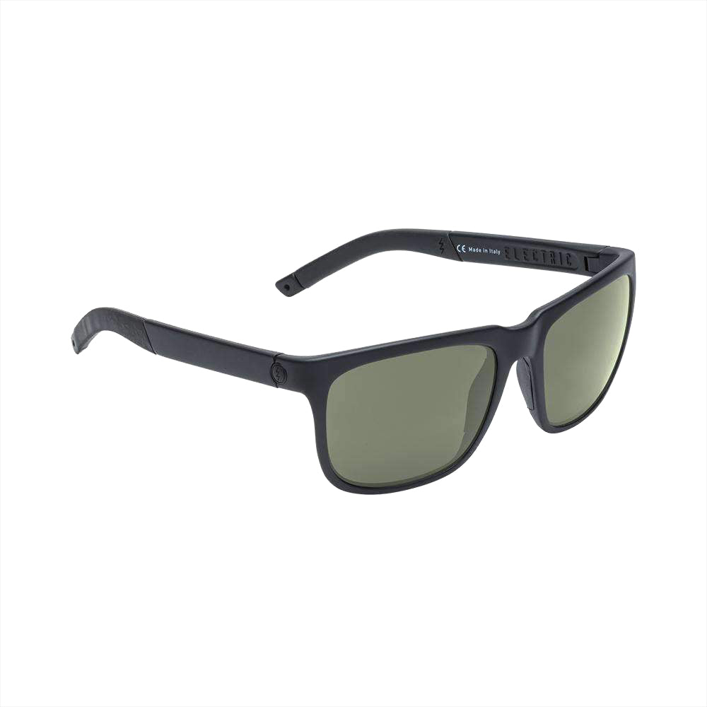 Electric Knoxville Sport Polarized Sunglasses Matte Black Ohm Grey Square