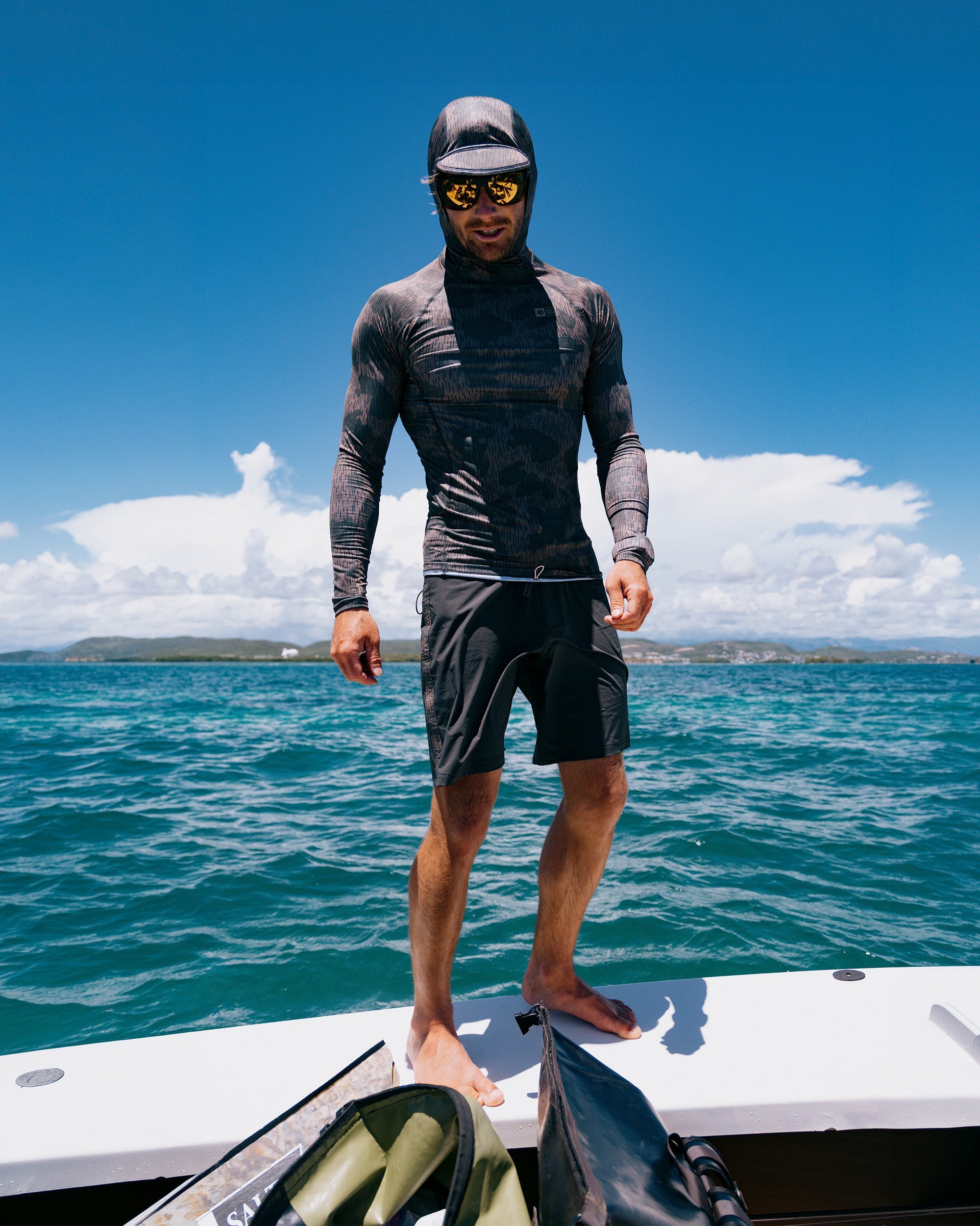 Salty Crew Apex Hood Surf Rashguard - Recon Camo XXL