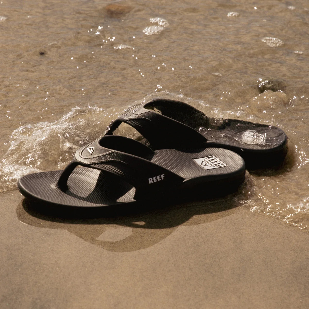 Reef Fanning H2O Mens Sandal Black-Silver 10