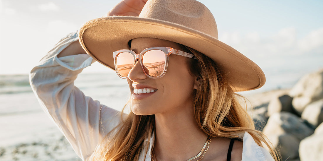 Blenders Grove Polarized Sunglasses GemstoneGal BE4106Peach/Champagne