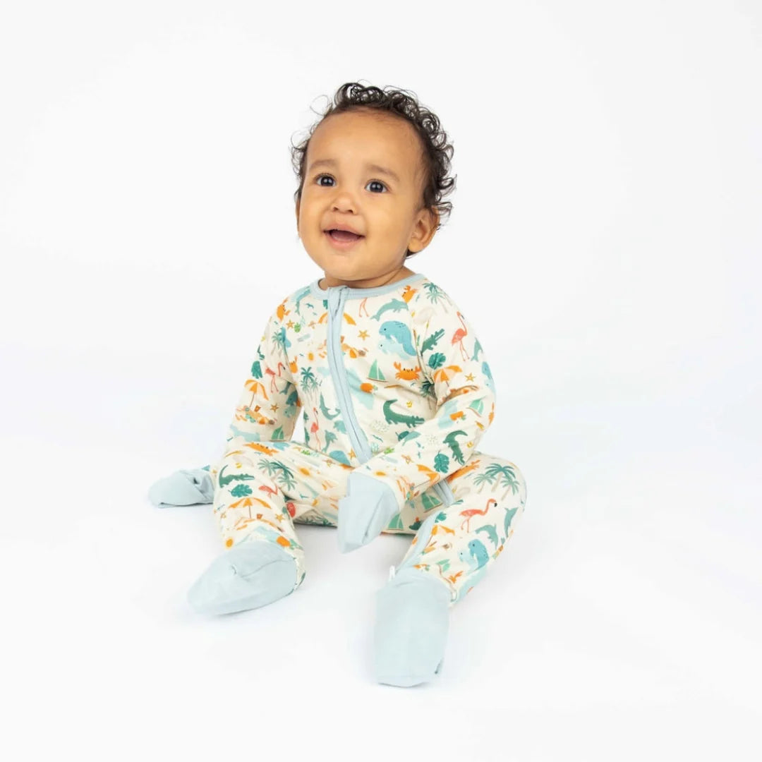 Emerson and Friends Convertible Baby Pajamas EXPLORE-FLORIDA 3-6M
