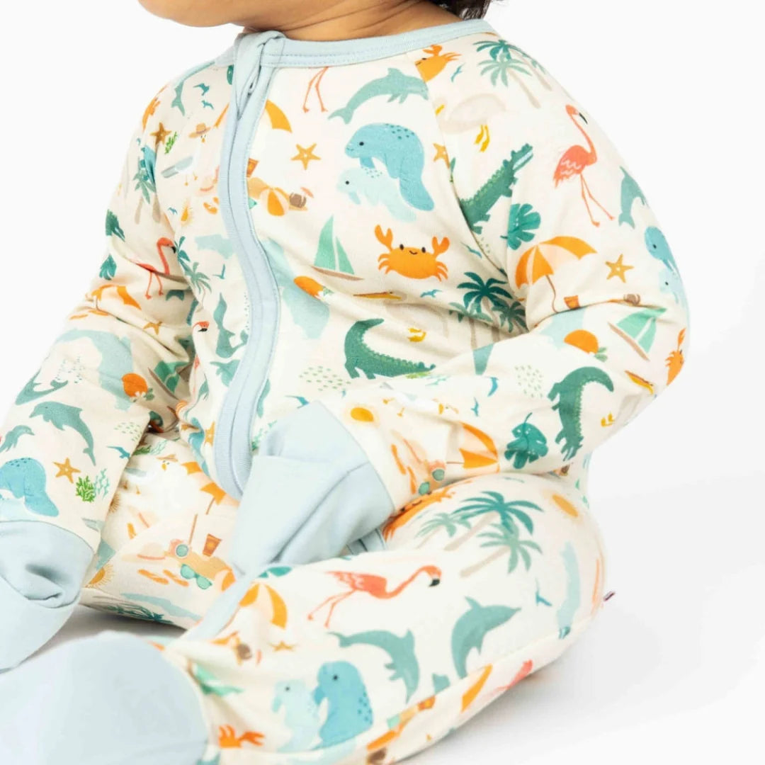 Emerson and Friends Convertible Baby Pajamas EXPLORE-FLORIDA 3-6M