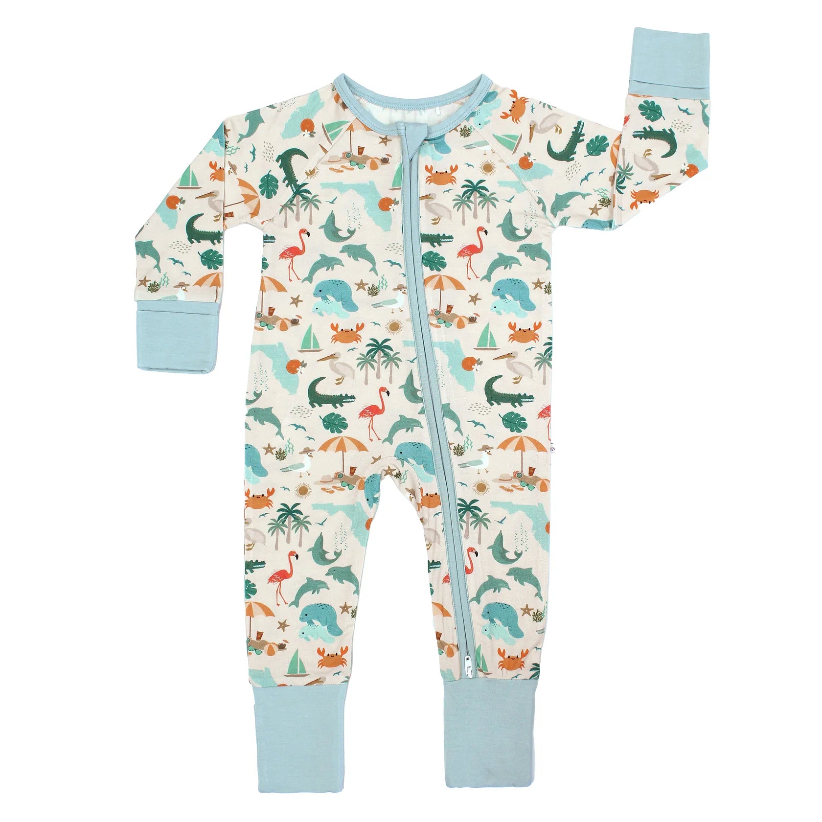 Emerson and Friends Convertible Baby Pajamas EXPLORE-FLORIDA 3-6M