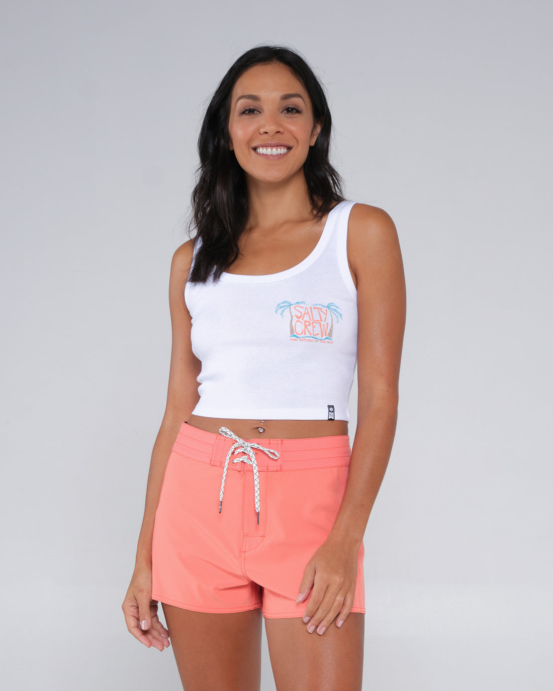 Salty Crew Women's Postcard Tank White XL