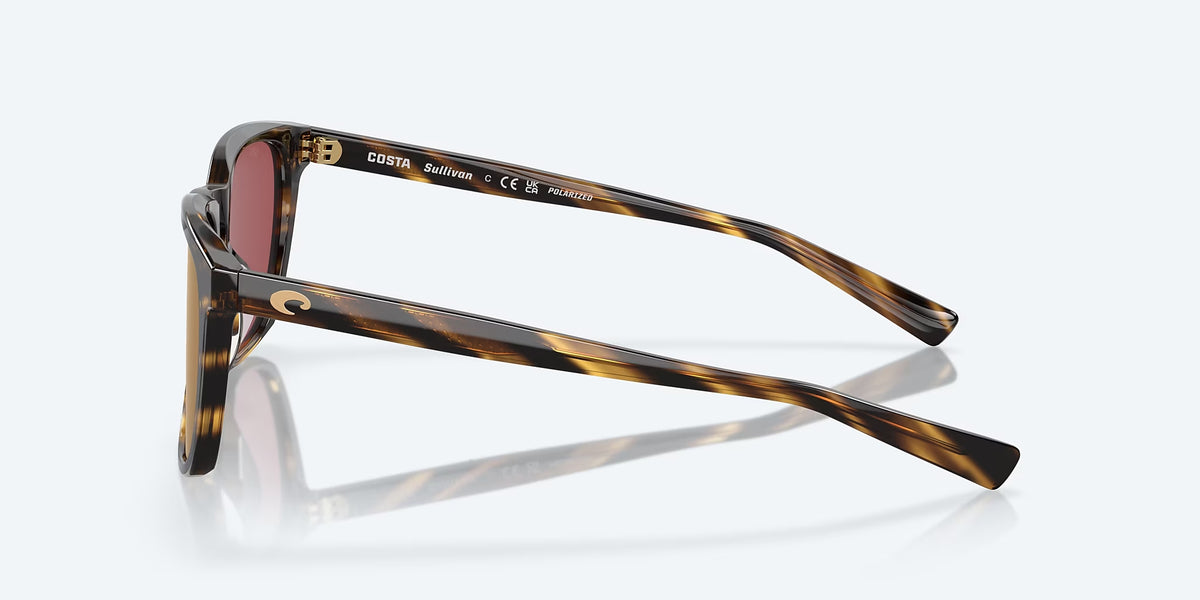 Costa Del Mar Sullivan Polarized Sunglasses Tortoise Gold Mirror 580G