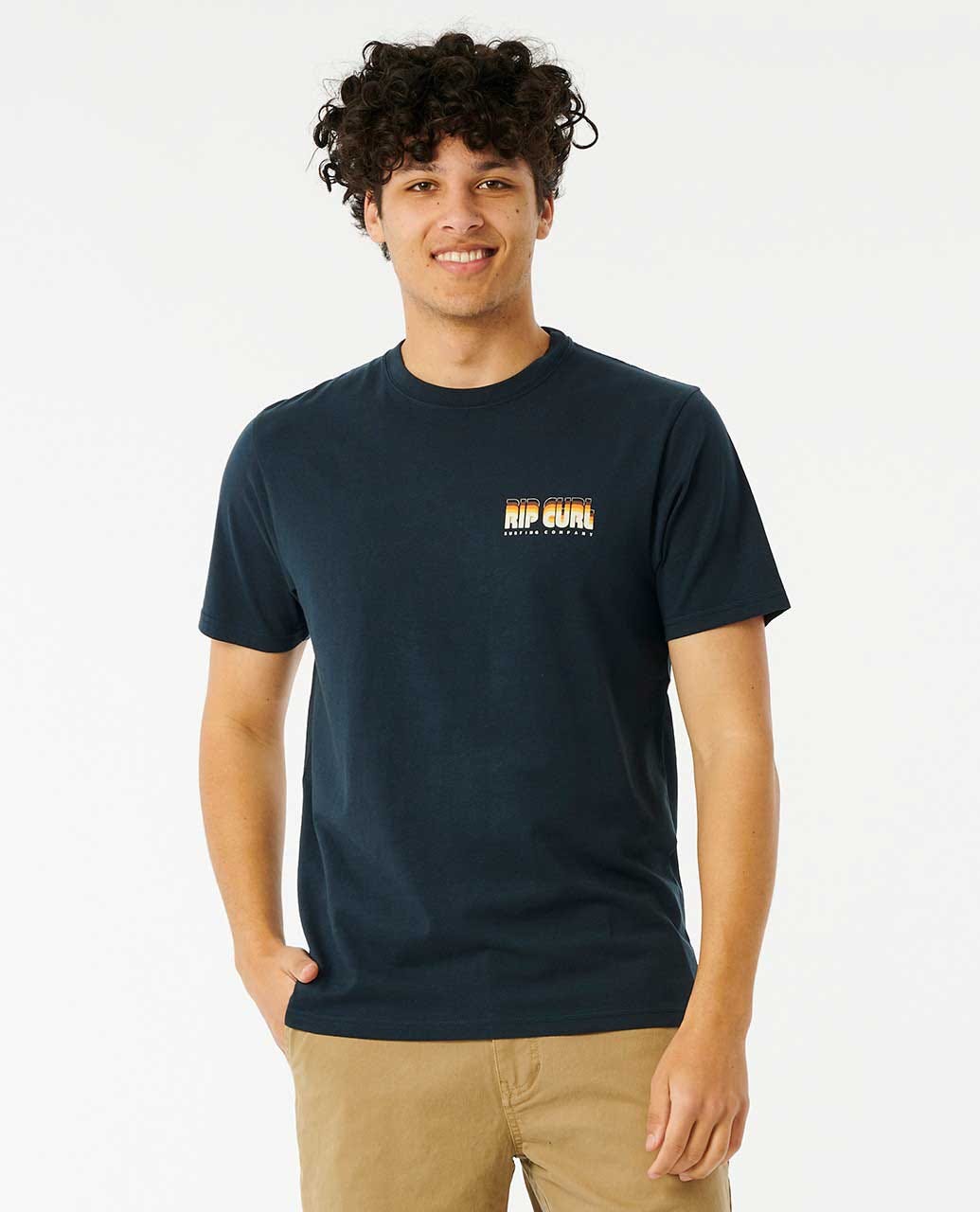 Rip Curl Surf Revival Boxin SS Tee 0291-DarkNavy L